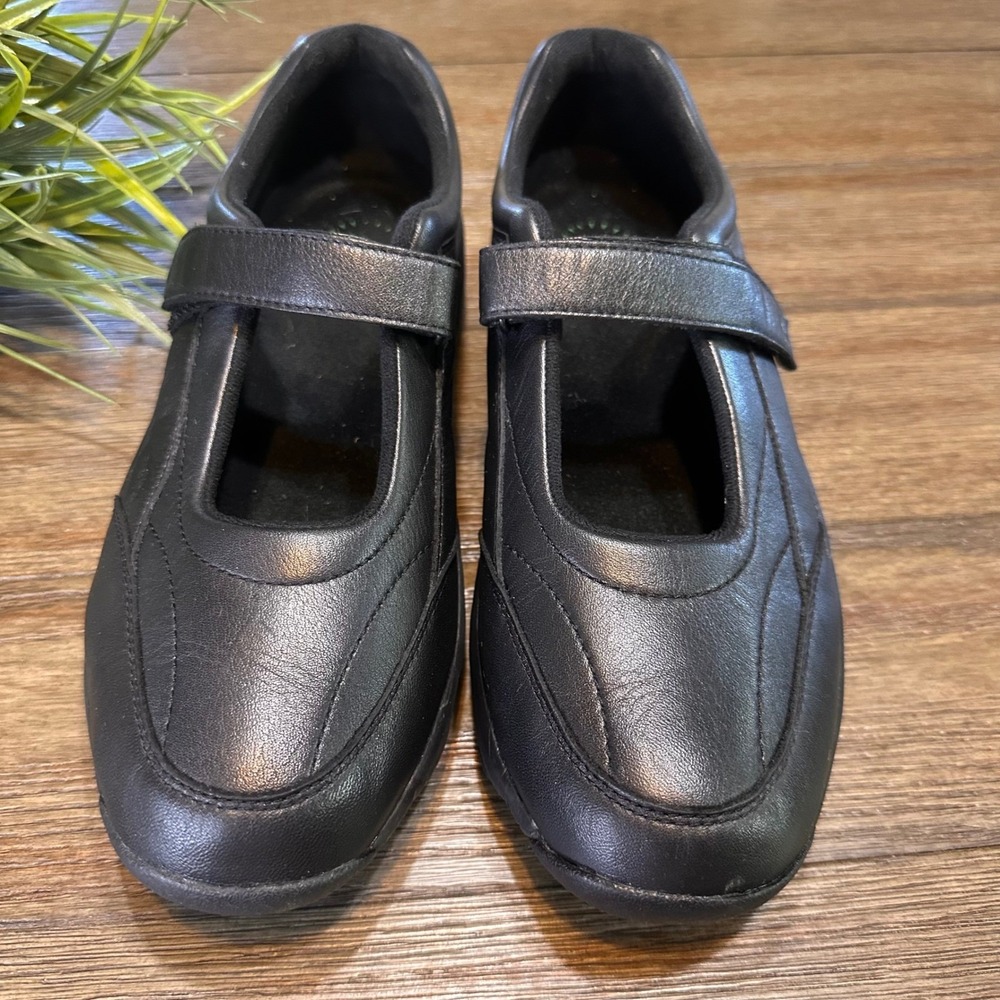 Propet W3868 Black Leather Walking‎ Shoes Mary Jane Strap Women's 11 W(D)